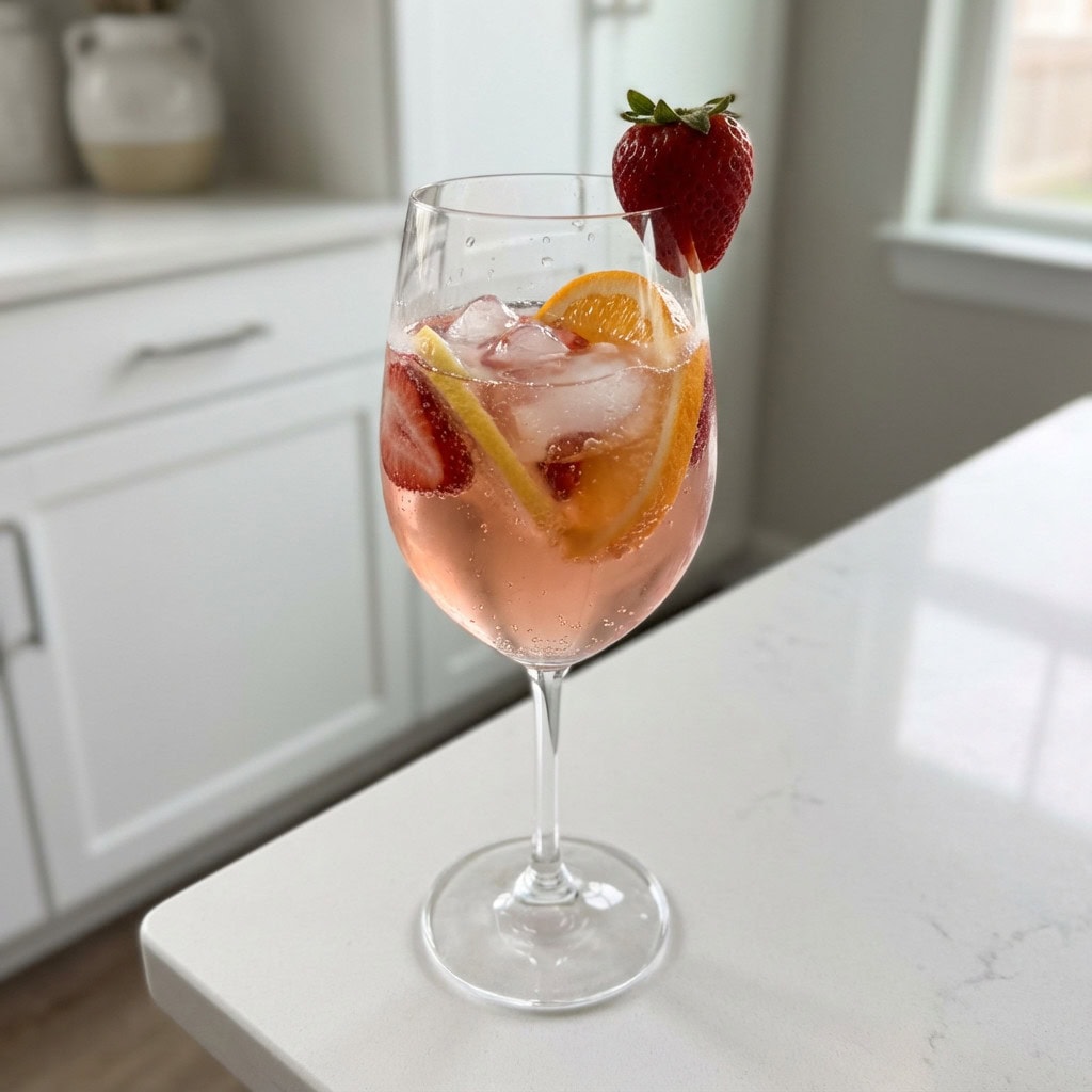 Strawberry Rosé Sangria Cocktail Recipe