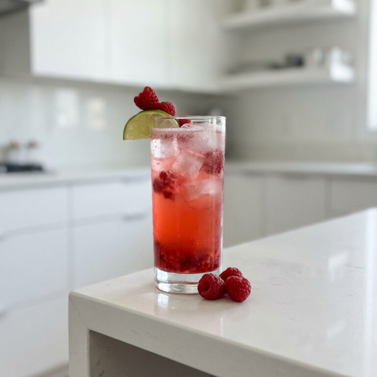 Vanilla Raspberry Fizz Cocktail Recipe