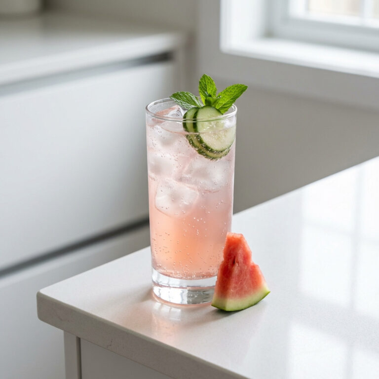 Watermelon Cucumber Tonic Cocktail Recipe