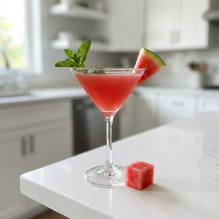 Watermelon Mint Martini Cocktail Recipe