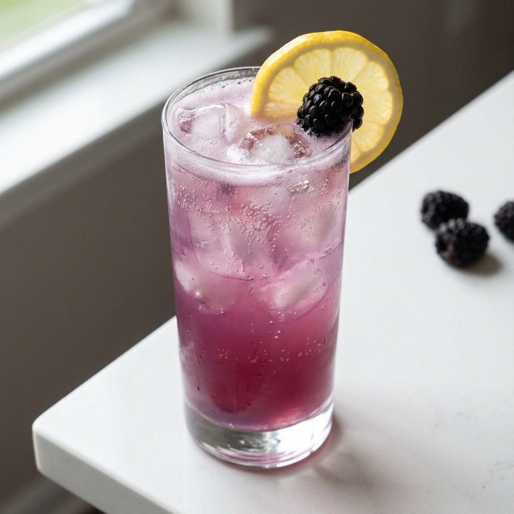 Blackberry Lemon Vodka Fizz Cocktail Recipe