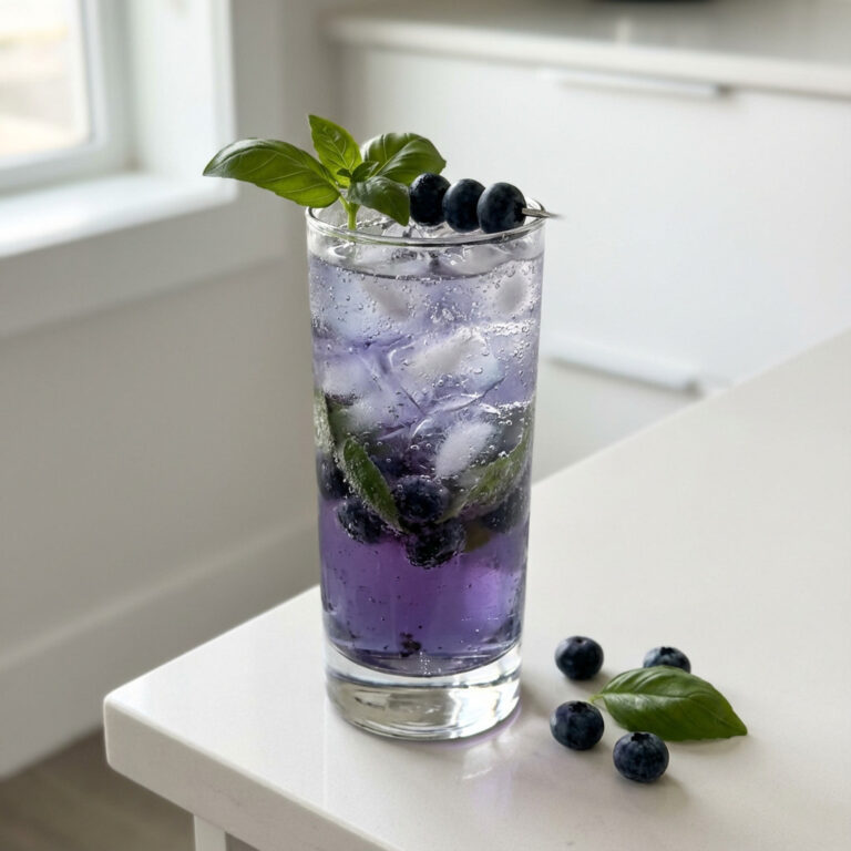 Blueberry Basil Smash Vodka Cocktail Recipe