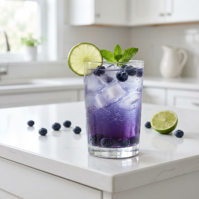 Blueberry Lime Cooler Mocktail Recipe