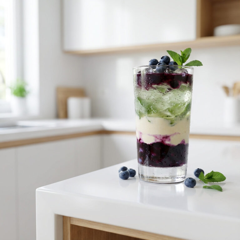 Blueberry Mojito Parfait Cocktail Recipe