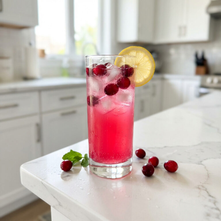 Cranberry Pink Lemonade Mocktail Recipe