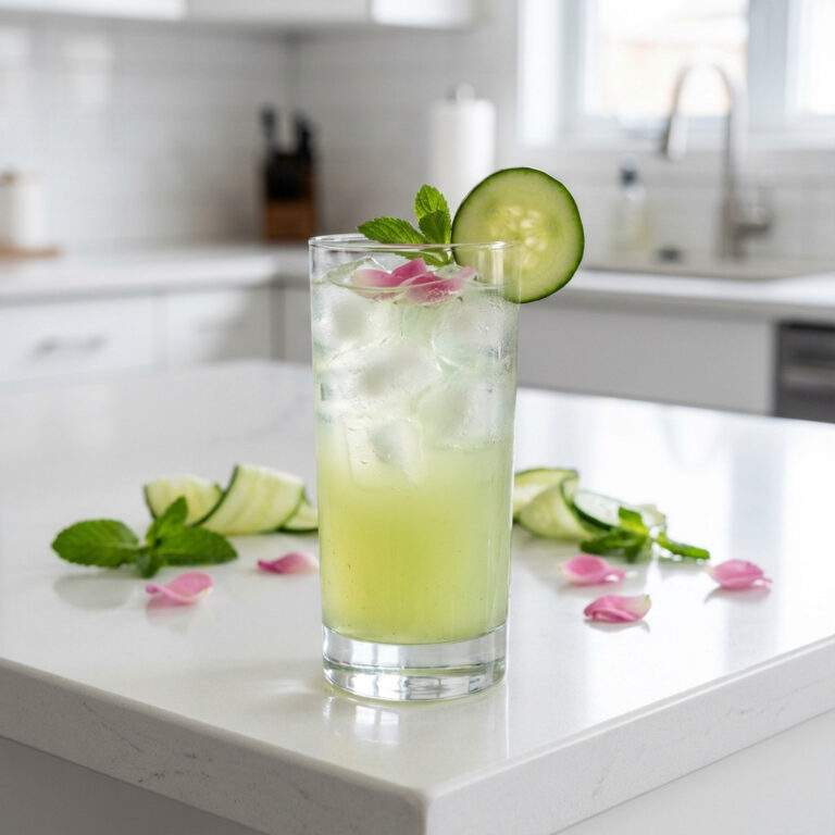 Cucumber Rose Refresher Mocktail Recipe