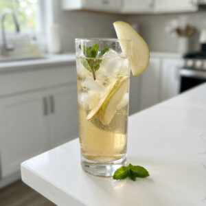 Fizzy Pear Ginger Ale Mocktail Recipe