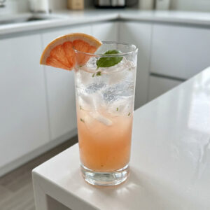 Grapefruit Basil Fizz Mocktail Recipe