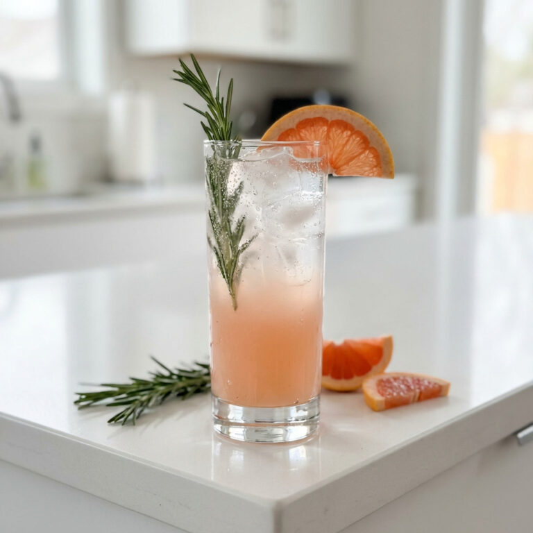 Grapefruit Rosemary Cooler Mocktail Recipe