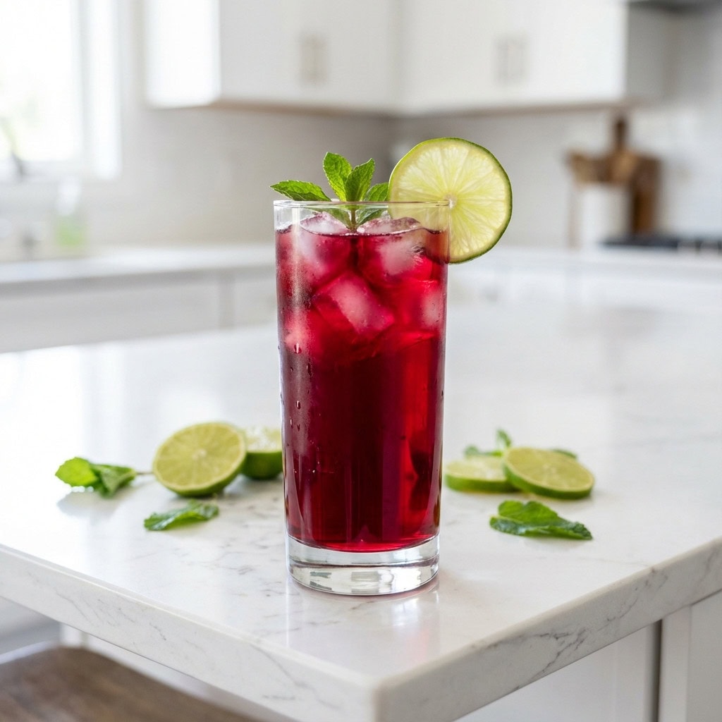 Hibiscus Ginger Punch Mocktail Recipe