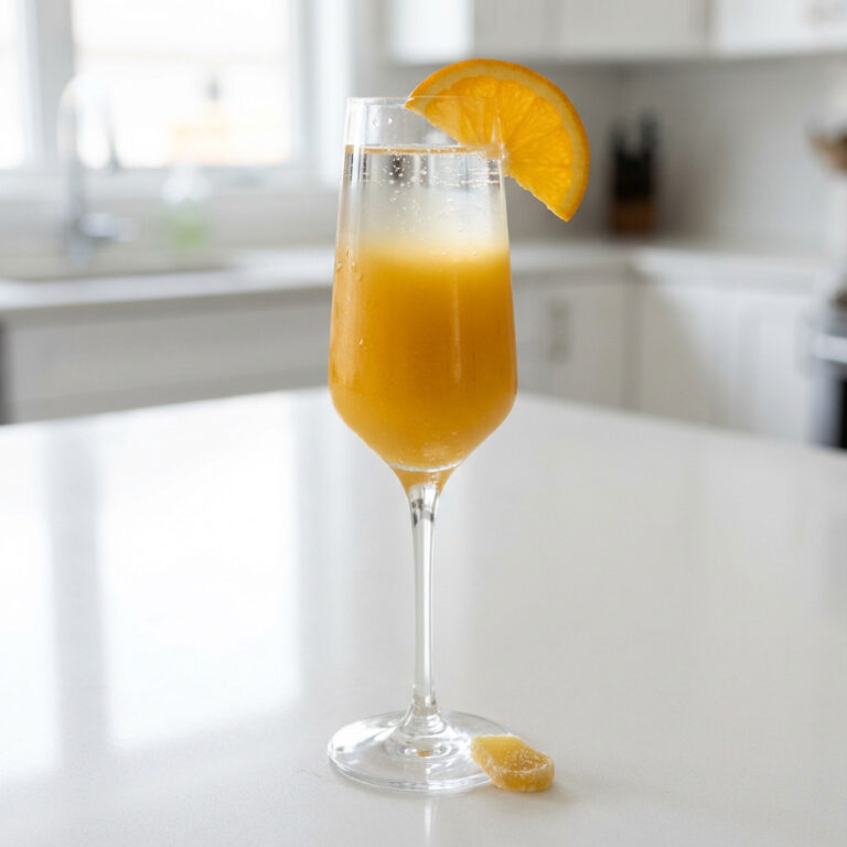 Mango Ginger Mock-mosa Mocktail Recipe