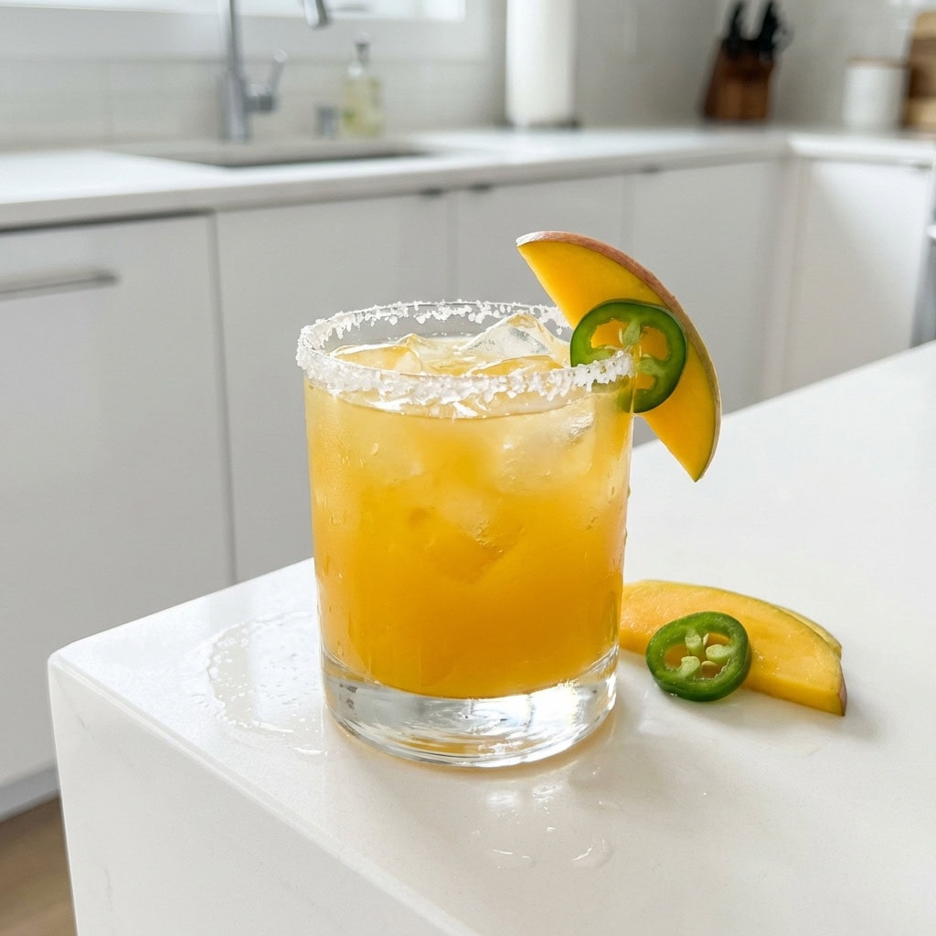 Mango Jalapeño Margarita Cocktail Recipe