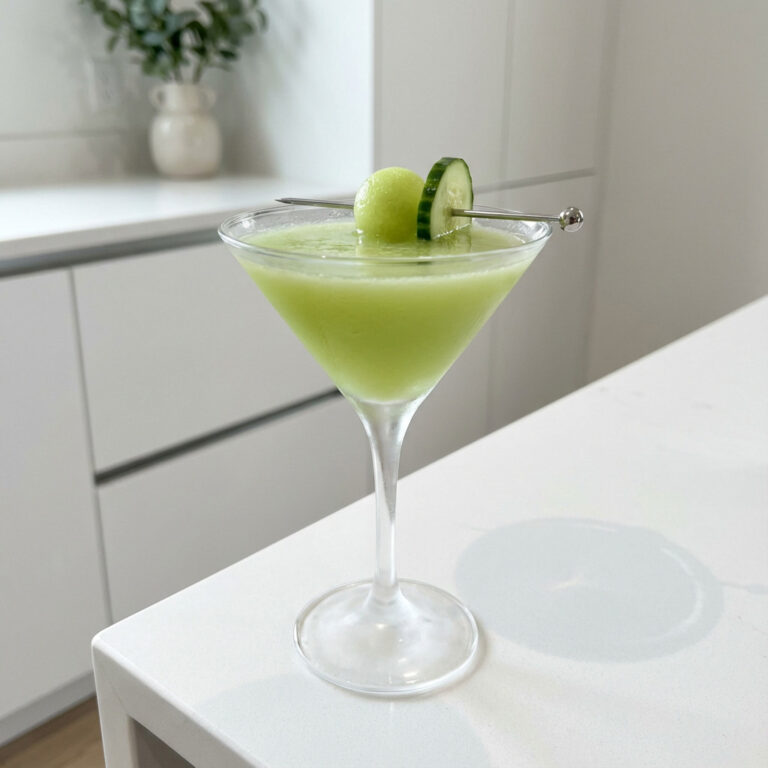 Melon Cucumber Martini Cocktail Recipe