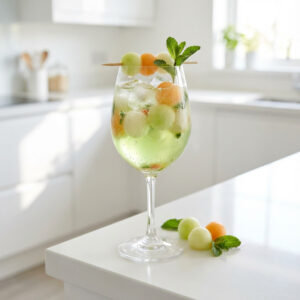 Minty Melon Prosecco Sangria Cocktail Recipe