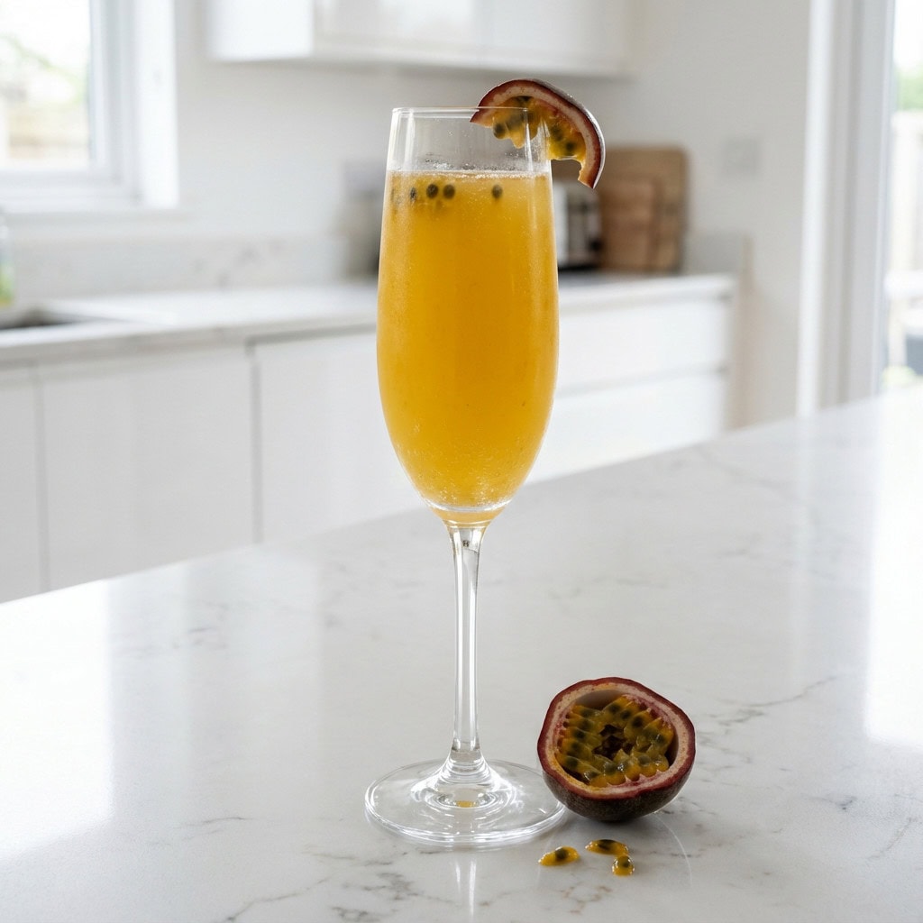 Passionfruit Prosecco Mimosa Cocktail Recipe