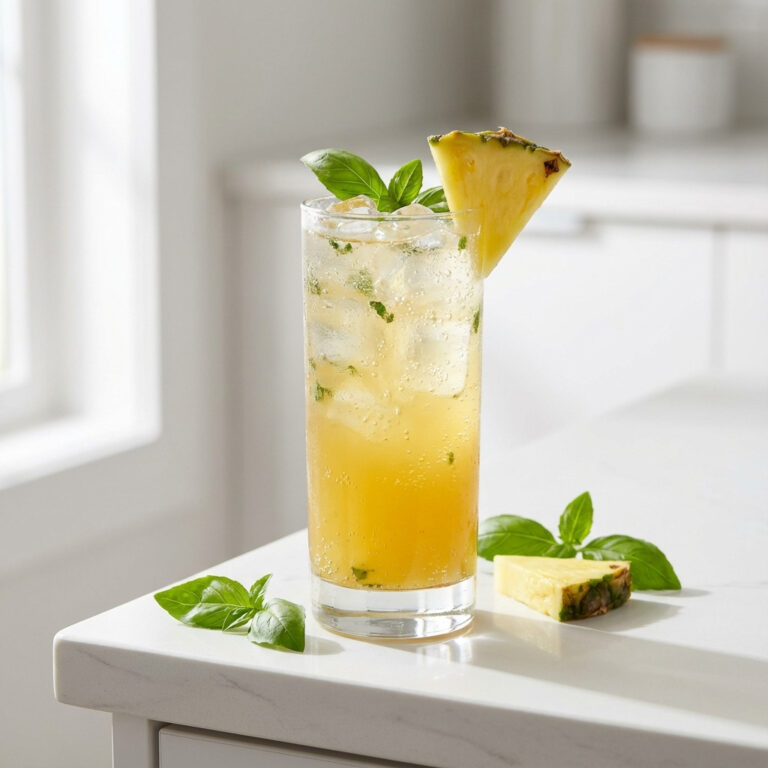 Pineapple Basil Cooler Cocktail Recipe