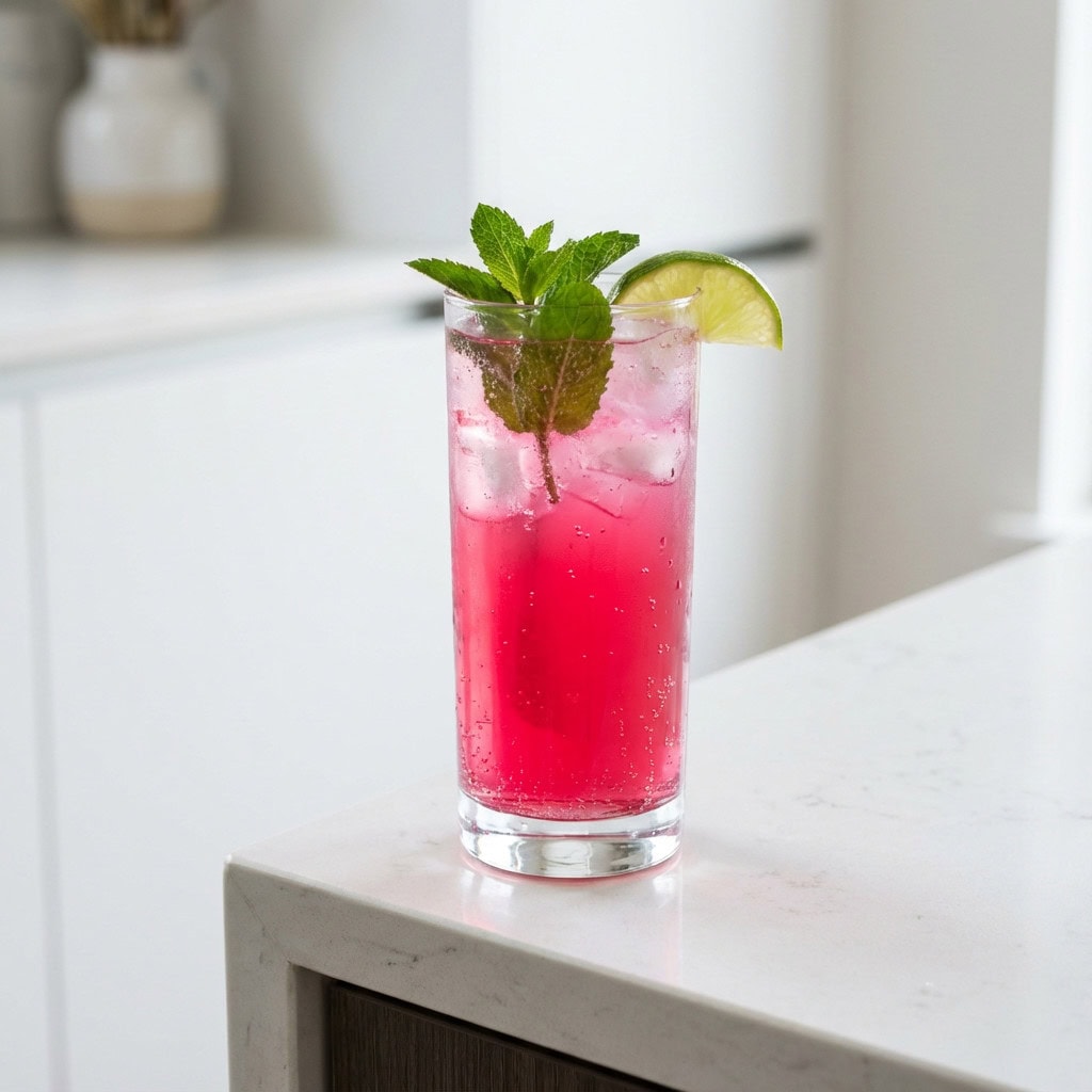 Pink Hibiscus Elixir Mocktail Recipe
