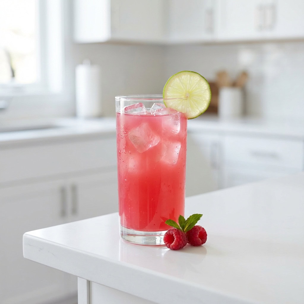 Pink Raspberry Limemade Mocktail Recipe