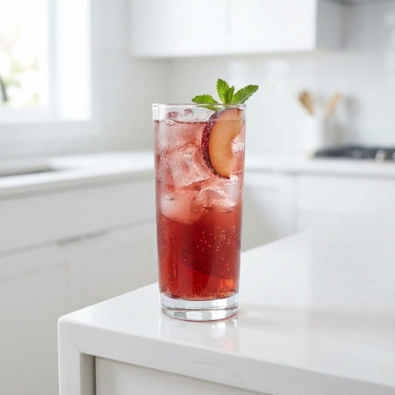 Plum Ginger Spritzer Mocktail Recipe