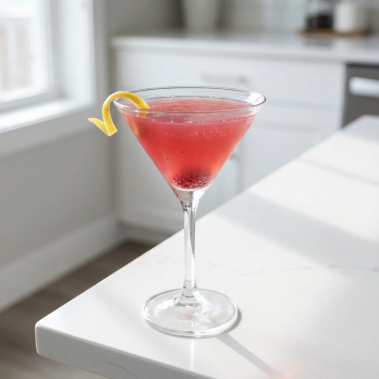 Raspberry Elderflower Martini Cocktail Recipe
