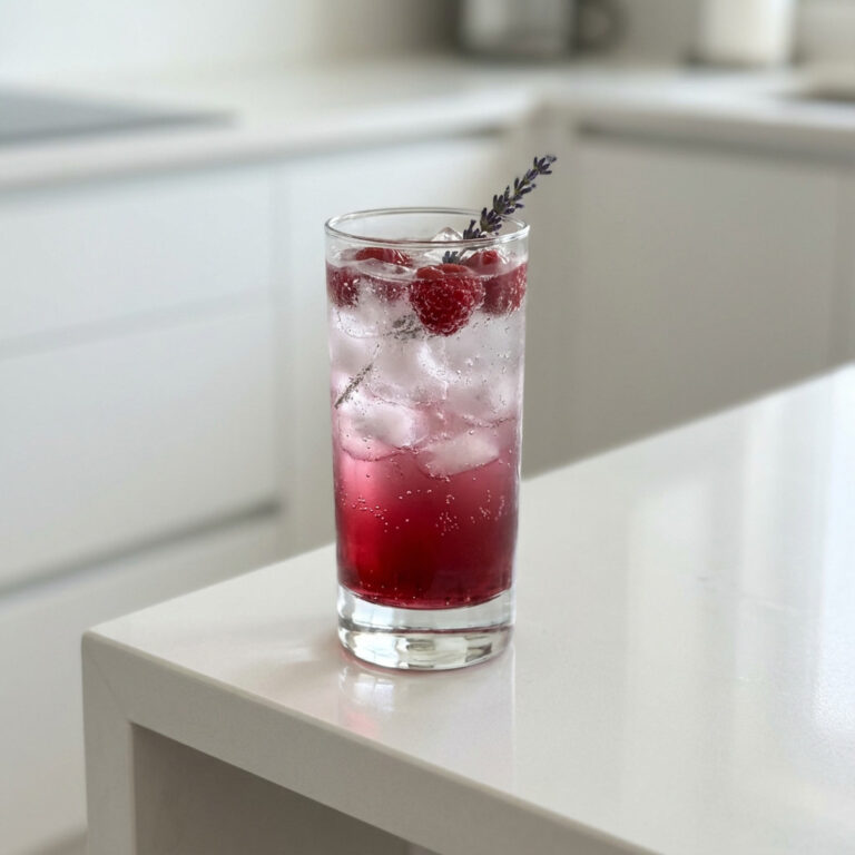 Raspberry Lavender Spritz Mocktail Recipe