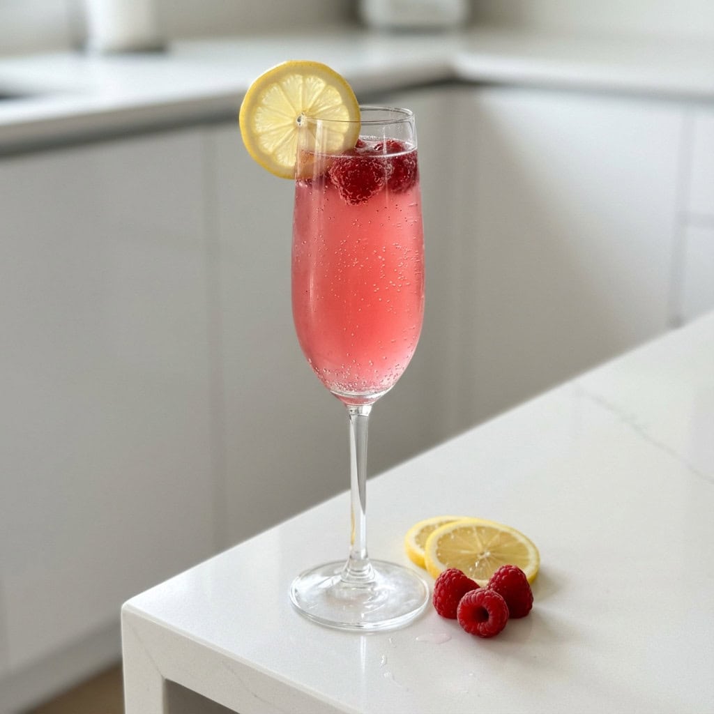 Raspberry Lemonade Mimosas Cocktail Recipe