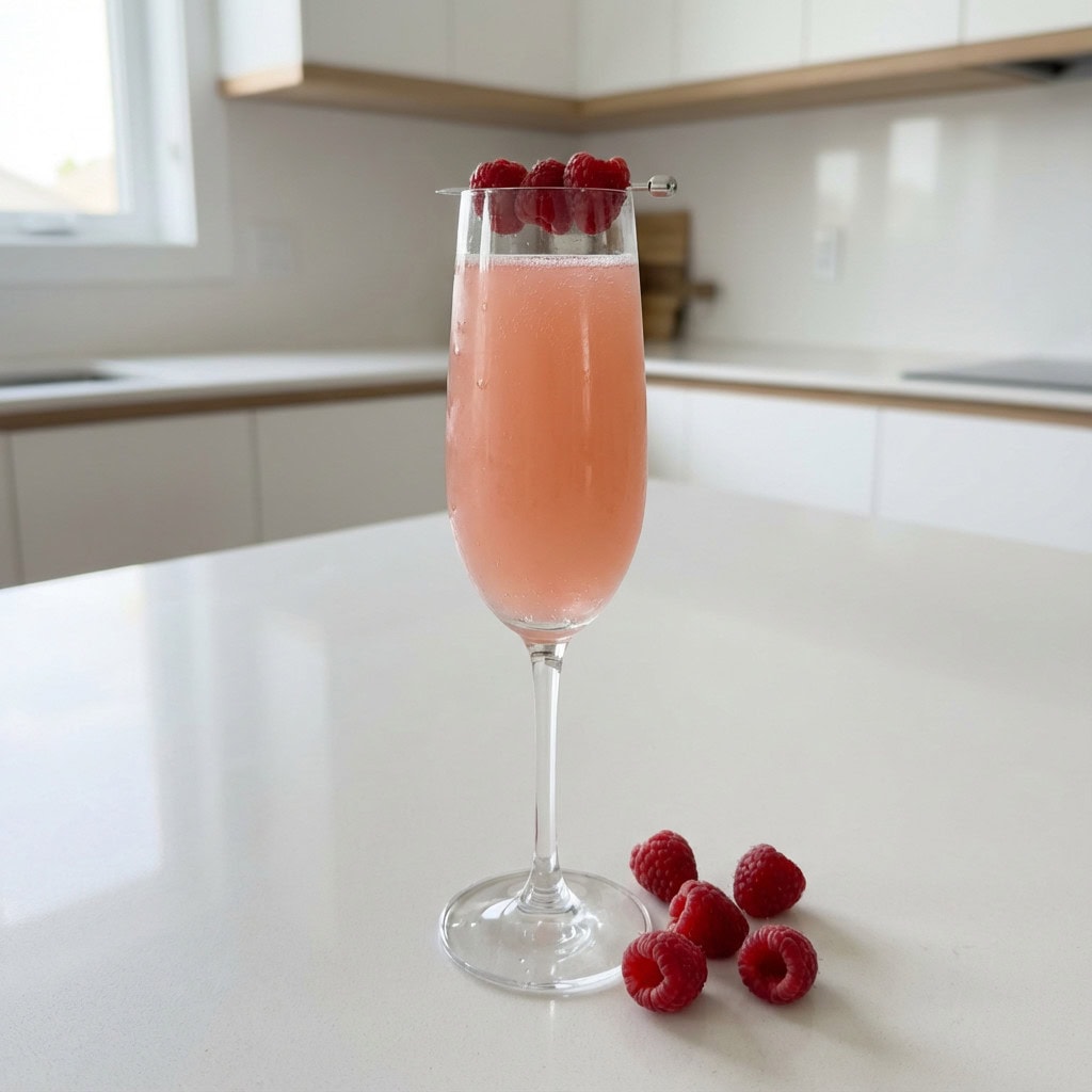 Raspberry Prosecco Bellini Cocktail Recipe