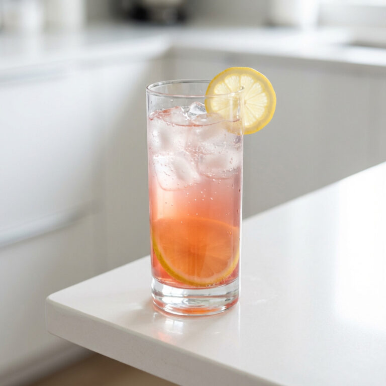 Rhubarb Vanilla Fizz Mocktail Recipe