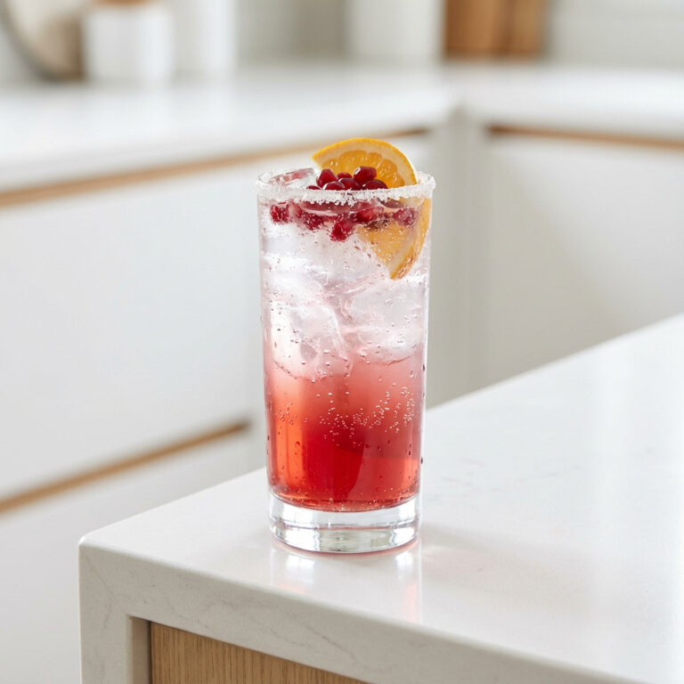 Rosy Pomegranate Punch Mocktail Recipe