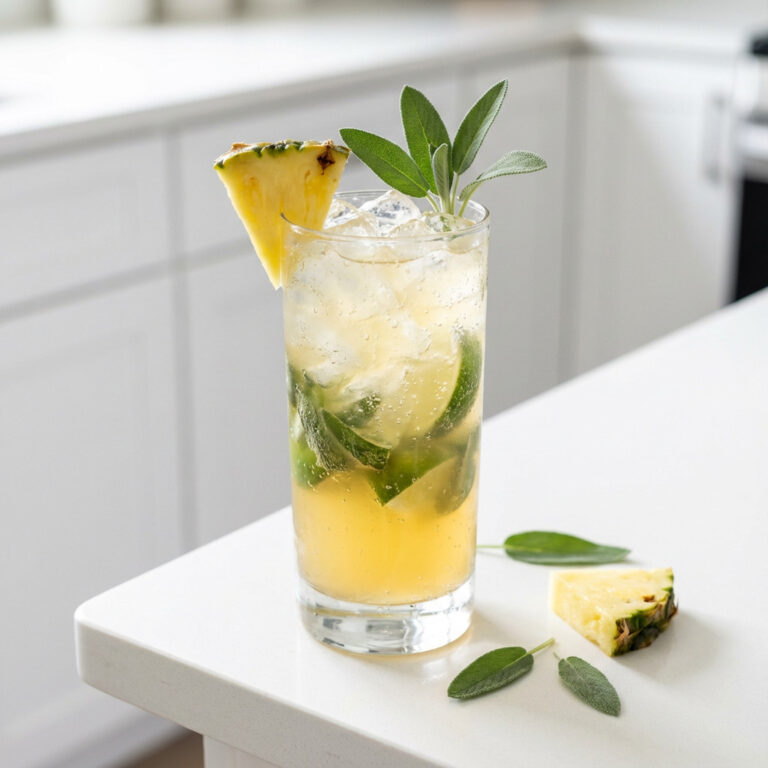 Sage Pineapple Mojitos Cocktail Recipe