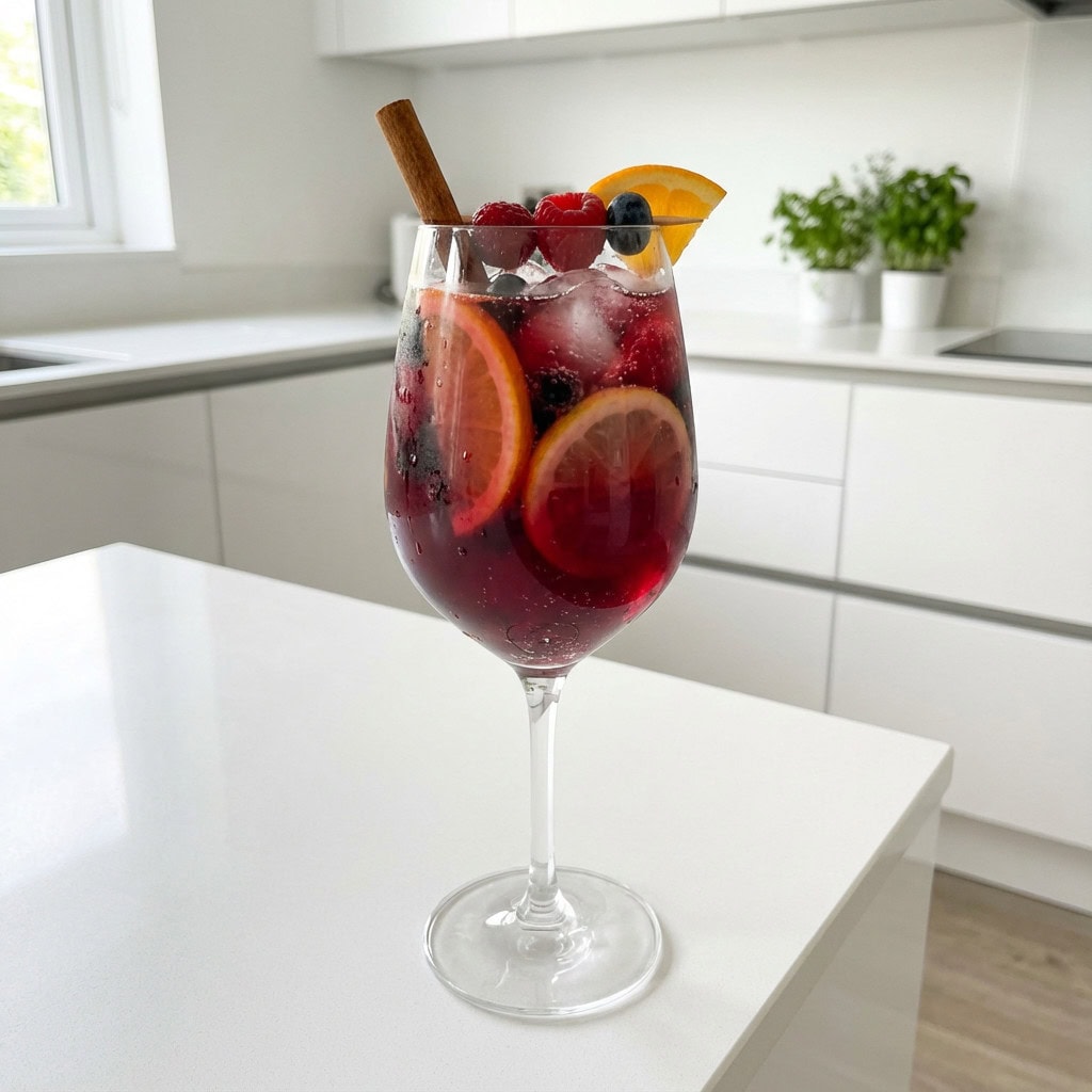 Spiced Berry Sangria Mocktail Recipe