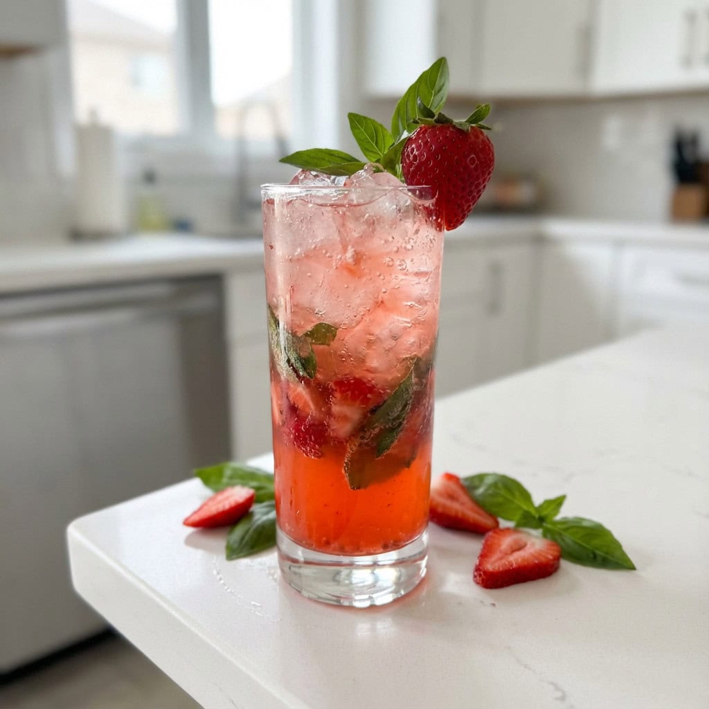 Strawberry Basil Smash Cocktail Recipe