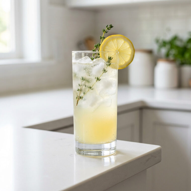 Thyme Limoncello Cooler Cocktail Recipe