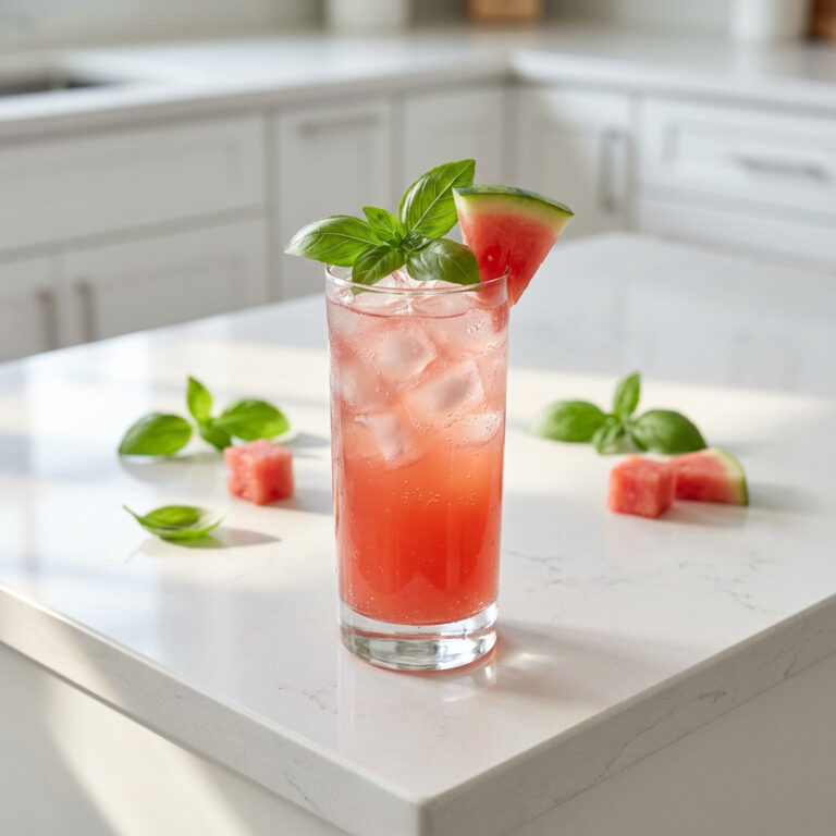 Watermelon Basil Refresher Cocktail Recipe