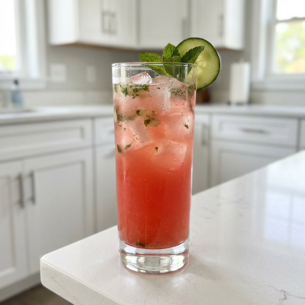 Watermelon Cucumber Cooler Cocktail Recipe