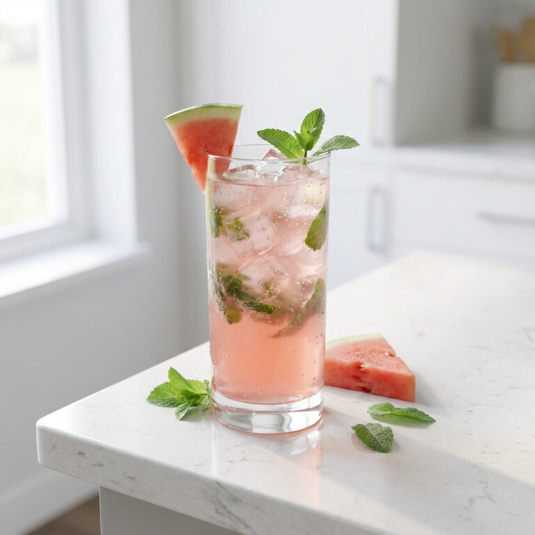 Watermelon Mint Fizz Cocktail Recipe