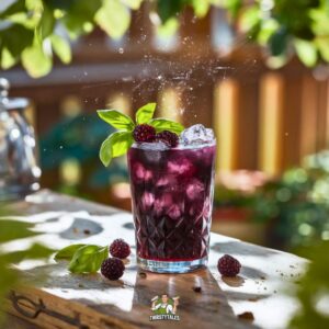 Blackberry Basil Rum Cooler Cocktail Recipe