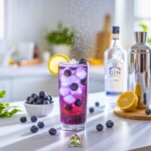 Blueberry Gin Fizz Cocktail Recipe
