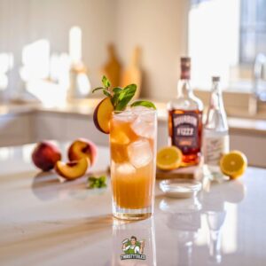 Bourbon Peach Fizz Cocktail Recipe