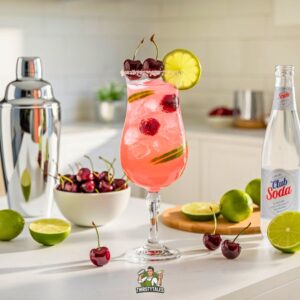 Cherry Limeade Sparkler Cocktail Recipe
