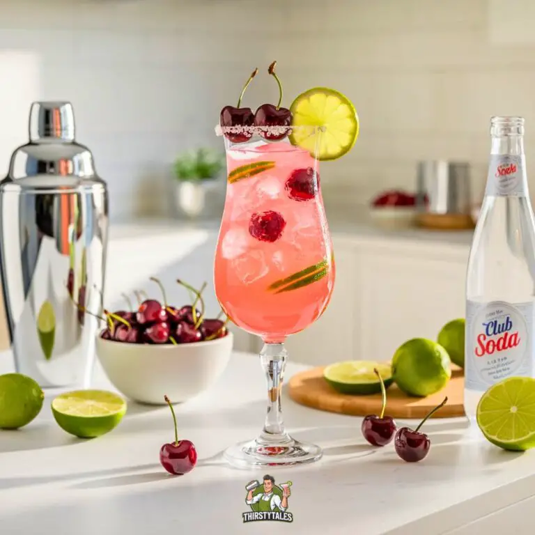Cherry Limeade Sparkler Cocktail Recipe