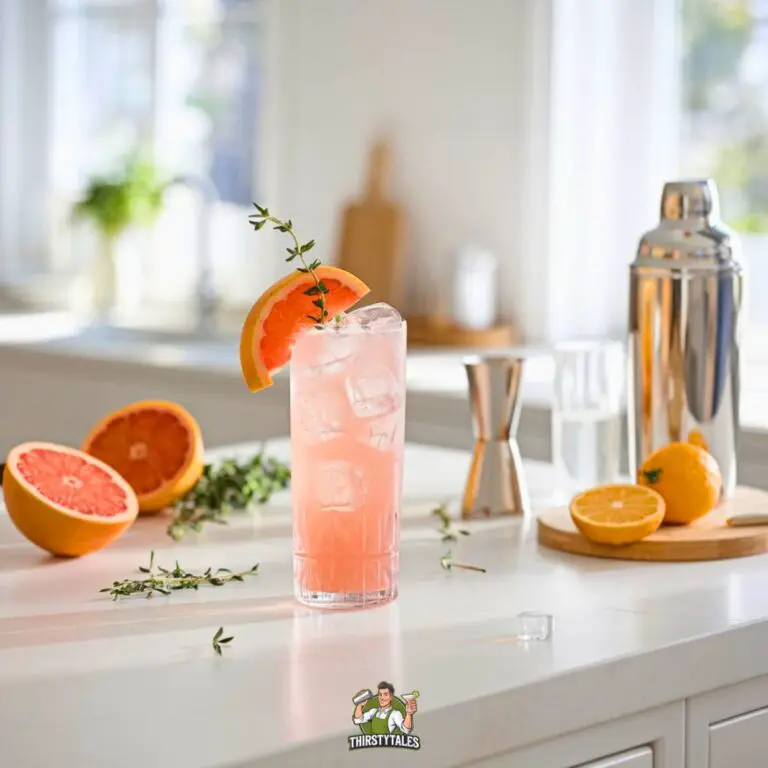 Grapefruit Thyme Tonic Cocktail Recipe