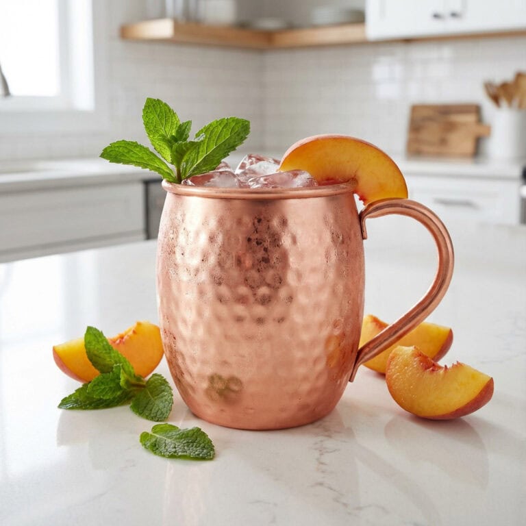 Peach Hibiscus Mule Cocktail Recipe