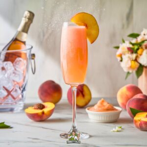 Peach Rosé Bellini Cocktail Recipe