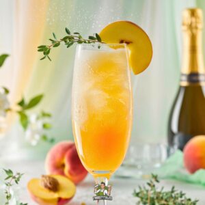 Peach Thyme Bellini Cocktail Recipe