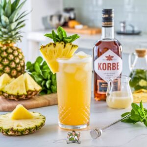 Pineapple Mint Rum Punch Cocktail Recipe