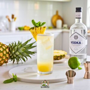 Pineapple Vodka Fizz Cocktail Recipe