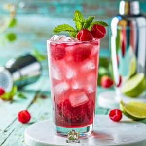 Raspberry Gin Smash Cocktail Recipe