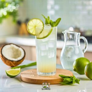 Rum and Coconut Water Splash Cocktail Recipe
