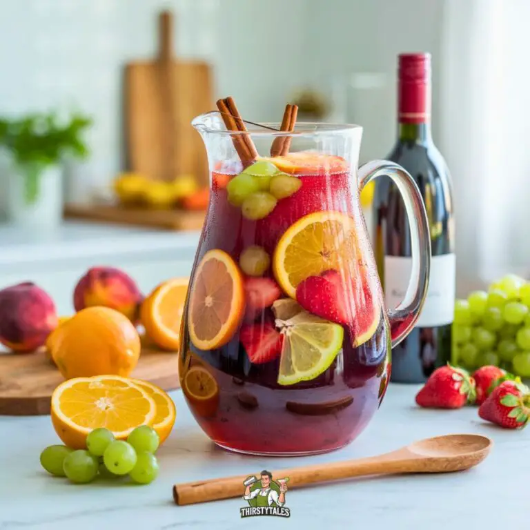 Sangria with Seasonal Fruits Cocktail Recipe